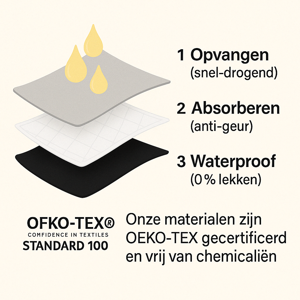VitalDry® | Lekvrij Ondergoed (5-Pack) | Hoge Taille