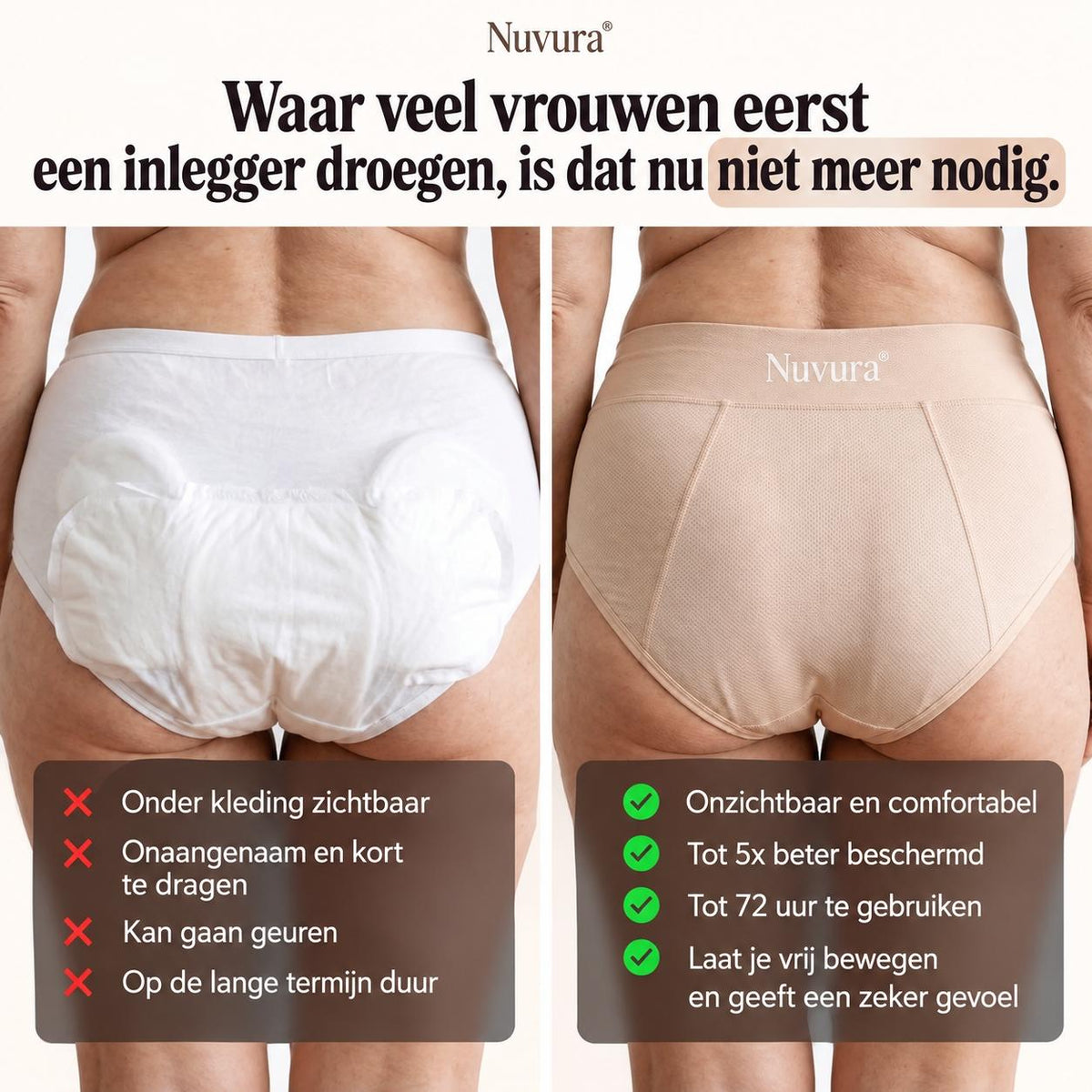 Nuvura® Lekvrij Ondergoed