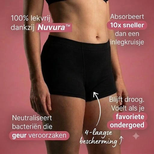 Nuvura® - Boyshort - 100% Lekvrij